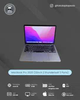 MACBOOK PRO 2020 INTEL CORE i5 RAM 8GB SSD 256GB RETINA