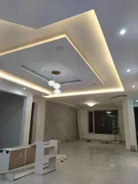 Plafon Gypsum, Plafon pvc, Kusen Alumunium partisi, sekat ruang pintu