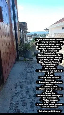 Di jual rumah tanpa perantara