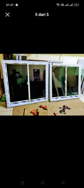 Jual kusen pintu jendela kaca aluminium plus pasang