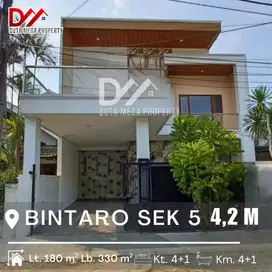 DIJUAL RUMAH CANTIK BANGUNAN BARU DI BINTARO SEKTOR 5 JAKARTA SELATAN