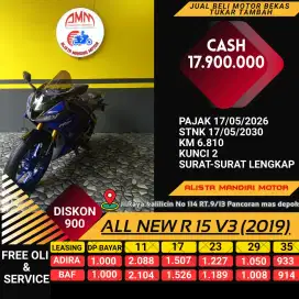 Cukup DP 1 jt ALL NEW R 15 V3   2019 km low masih Gresss