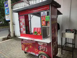 Gerobak tinggal ganti cat dan stiker ukuran 150x60 cm