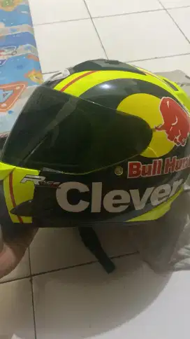 Helm GM Full Face Race Pro Clever Yellow Fluo ukuran M