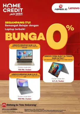 CICILAN LAPTOP LENOVO SLIM 1-3 TANPA KARTU KREDIT PROSES CEPAT 1 MENIT