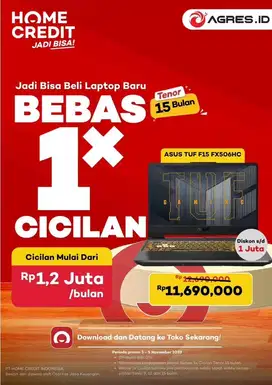 Segampang itu cicilan laptop Asus dan produk lain