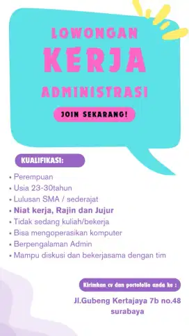 Administrasi berniat kerja baik baik