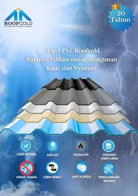 Atap UPVC Alderon Roofcold Double layer