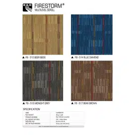 Karpet Tile Fire Storm | Karpet Kantor | Karpet Hotel 50 x 50 cm