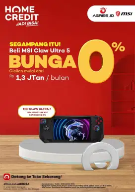 Laptop MSI cicilan tanpa kartu kredit proses 1 menit