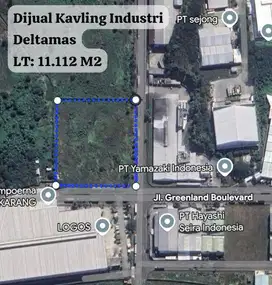 Dijual Kavling Industri 1,1 H