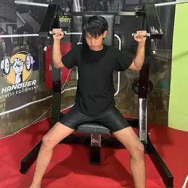 Shoulder press plate loade alat fitness angkat beban latihan bahu