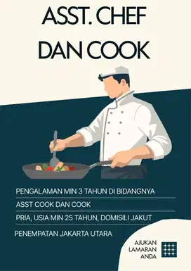 LOKER COOK DAN ASST.COOK