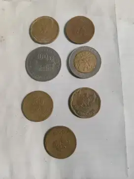 Uang Koin Lama 1000, 500, 100
