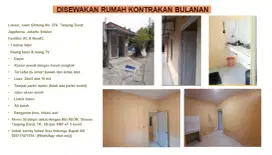 Disewakan Rumah Kontrakan Bulanan Di Lokasi Strategis Jaksel