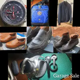 Cuci gudang, Garage sale, jam, sepatu, tas, jaket, alat kopi ROKpresso