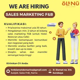 Lowongan Kerja Sales & Marketing Cafe