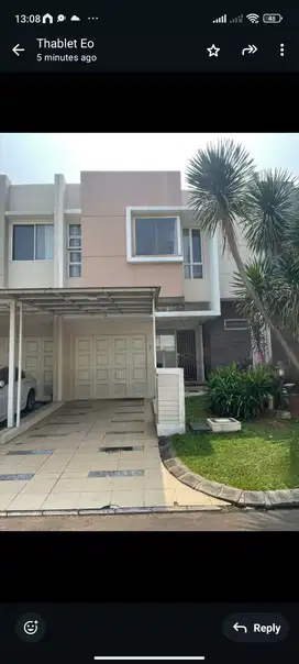 Jual Murah Sudah Renov Rumah Cluster Canary 7x 17 Gading Serpong