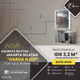 KALIBATA TIMUR JAKSEL RUMAH LAMA JUAL HARGA NJOP NEGO SAMPAI DEAL S547