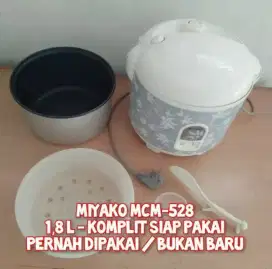 Rice Cooker MIYAKO 1,8 Liter Silver Flower (Bekas -Bagus -Siap Pakai)