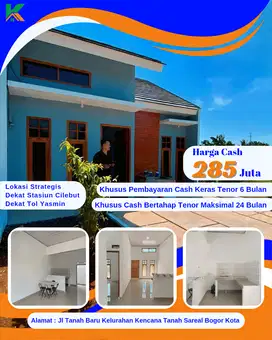 Rumah Baru Di Tanah Sareal Dekat St Cilebut