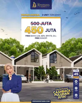 Promo Rumah Satu Lantai 450 Juta Nett, Free Kanopi. Dekat Dengan UNS