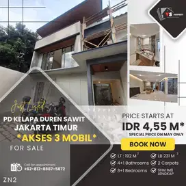 PONDOK KELAPA JAKTIM RUMAH BARU 2 LT AKSES JALAN DEPAN 3 MOBIL ZN2