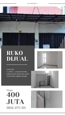 Ruko 2 Lantai Siap Pakai Segitiga Emas Tlogosari