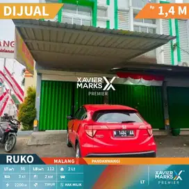 Dijual Ruko 2 Lantai Posisi Hook di Pandanwangi Malang