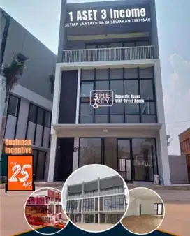 Ruko di jalan utama kawasan elit lippo Cikarang