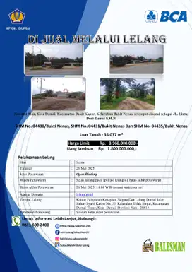 DILELANG TANAH DAERAH DUMAI !