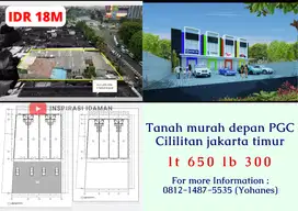 Tanah murah depan PGC Cililitan jakarta timur