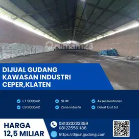 Cocok untuk Industri! Gudang Zona Industri 5000m² di Klaten