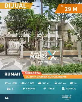Dijual Rumah Mewah Furnished di Raya Dharmahusada Indah Surabaya Timur