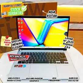 Laptop Asus VivoBook Pro 14 Amd Ryzen 5-5800H (12CPUS) LAYAR OLED