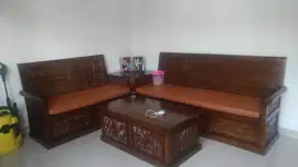 Meja tamu jati minimalis