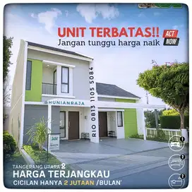 Dijula rumah tangerang 2 lantai, DP cicil 18 bulan hanya 3 jutaan aja