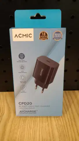 ACMIC CPD20 TYPE C 20W ADAPTOR FOR IPHONE - BLACK