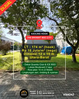 Kavling Hook 174 m² The Eminent dekat universitas Prasetiya Mulya BSD