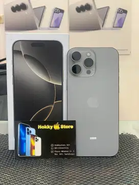 Iphone 16promax/256gb Natural titanium garansi ibox Mei 2026 bh 100%