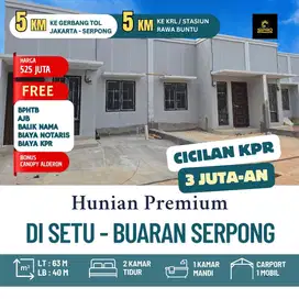 Rumah 1 lantai premium 500 juta an aja Free semua biaya dekat KRL