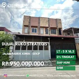 Ruko siap huni kota medan daerah sekip dan pabrik tenun