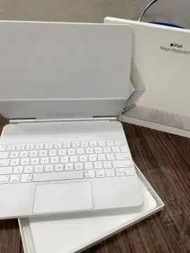 magic keyboard ipad pro 12.9inci gen 3/4/5 white fullset