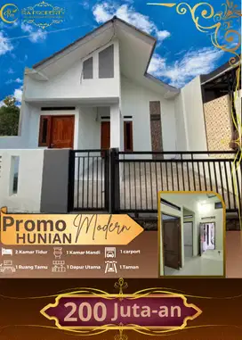 Hunian modern 2 kamar 200 jutaan akses strategis 10 menit dari stasiun