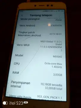 Redmi note 5a ram3