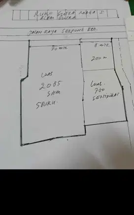 Dijual lahan 3045m2 pinggir Jalan Raya Serpong