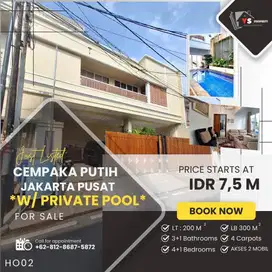 CEMPAKA PUTIH JAKPUS, RUMAH MEWAH 2 LT DENGAN KOLAM RENANG H02