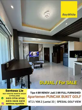 New MURAH Apartemen Puncak Bukit Golf 4 BR renov 2 BR Furnis Golf View