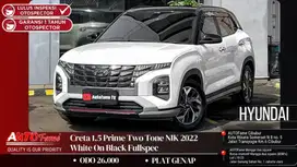 Hyundai Creta 1.5 Prime Two Tone NIK 2022 White On Black Fullspec