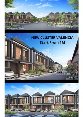 Cluster valencia , cicilan ringan , free biaya surat2 , dp minim
